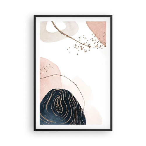 Plakat i sort ramme - Alt flyder - 61x91 cm