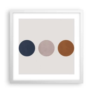 Plakat i hvid ramme - Et symbol på perfektion - 40x40 cm