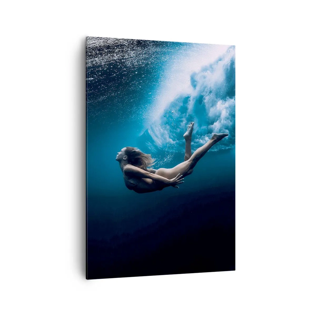 Lærredstryk - Billede på lærred - Den moderne havfrue - 70x100 cm