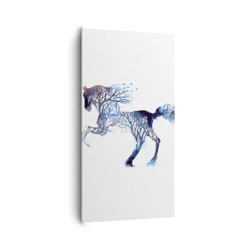 Lærredstryk - Billede på lærred - Og som om skoven havde flyttet sig - 65x120 cm