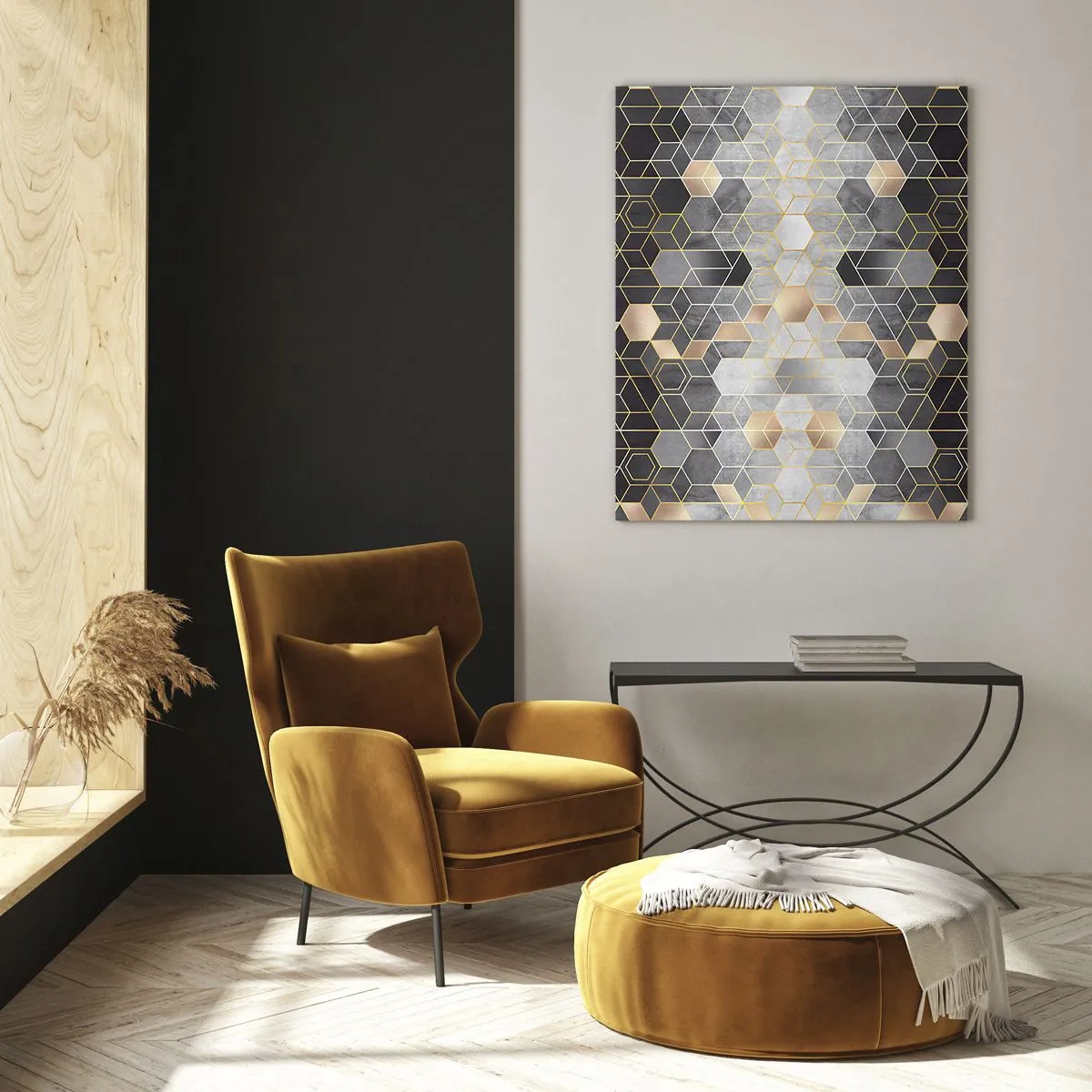 Billede på glas - Sammensætning af diamanter - 50x70 cm