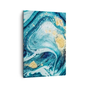 Lærredstryk - Billede på lærred - Blå boblebad - 50x70 cm
