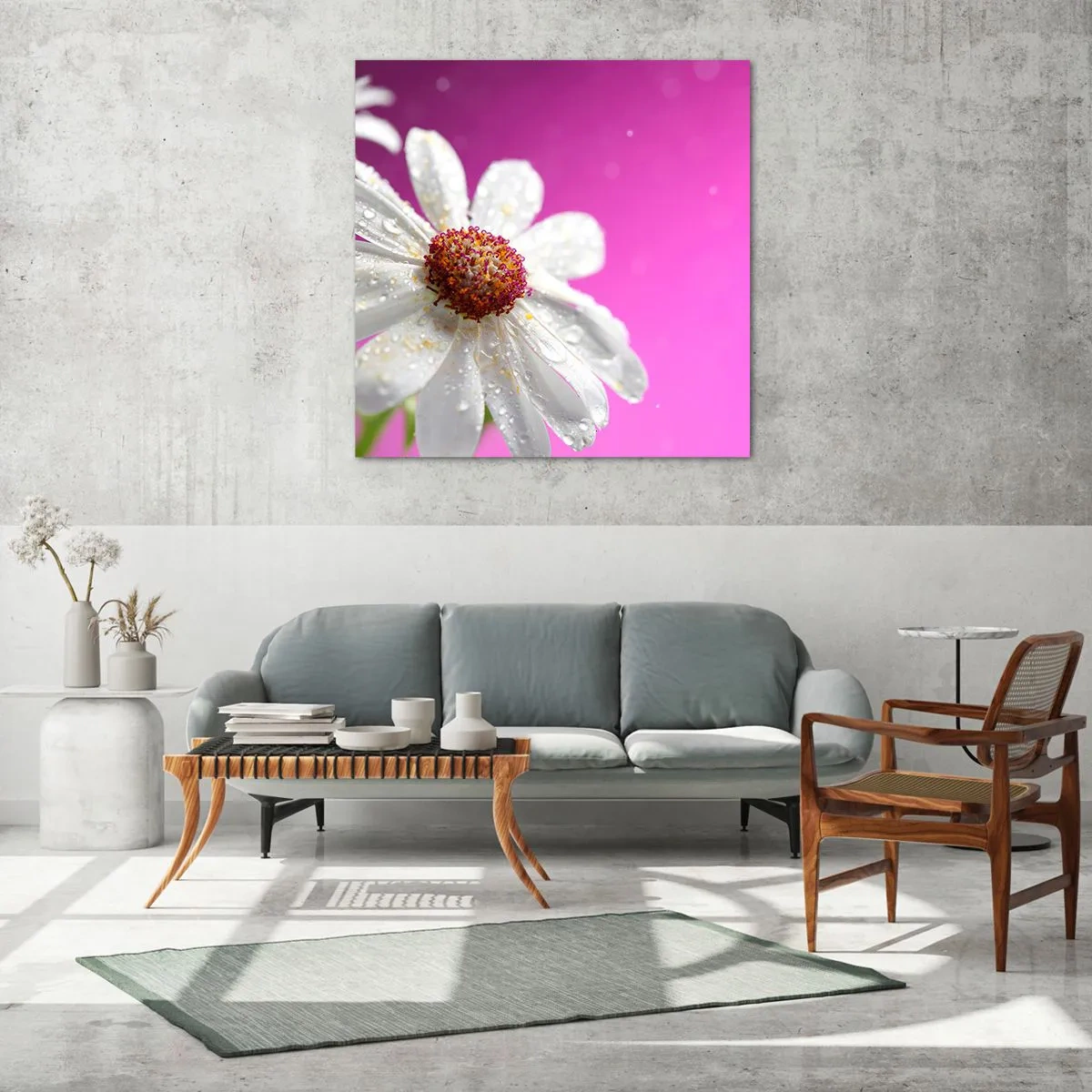 Billede på glas - Beskedent i sin skønhed - 70x70 cm