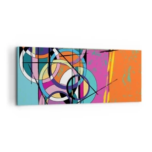 Lærredstryk - Billede på lærred - Hjul for hjul - 120x50 cm
