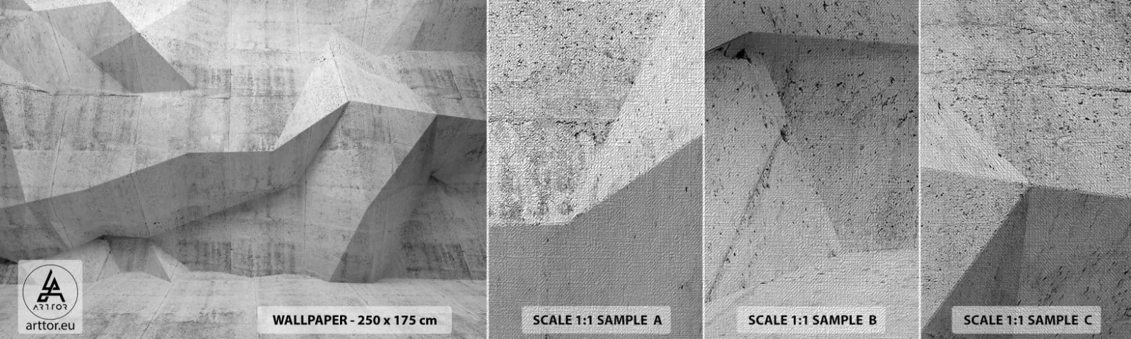 Prøve Fototapet Premium Canvas - En ægte udfordring - Abstraktion, Stykke, 3D - 100x30 cm