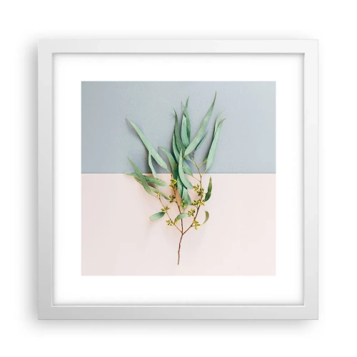Plakat i hvid ramme - Pastelfarvernes subtilitet - 30x30 cm