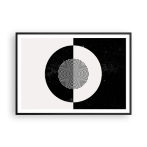 Plakat i sort ramme - Harmoni i sort og hvidt - 100x70 cm