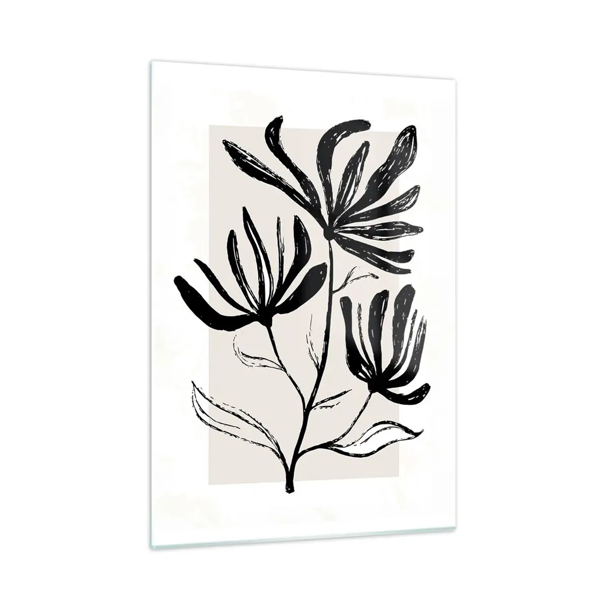 Billede på glas - Skitse til et herbarium - 50x70 cm