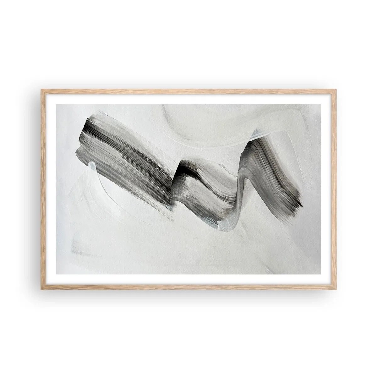 Plakat i ramme af lyst egetræ - Bare for sjov - 91x61 cm