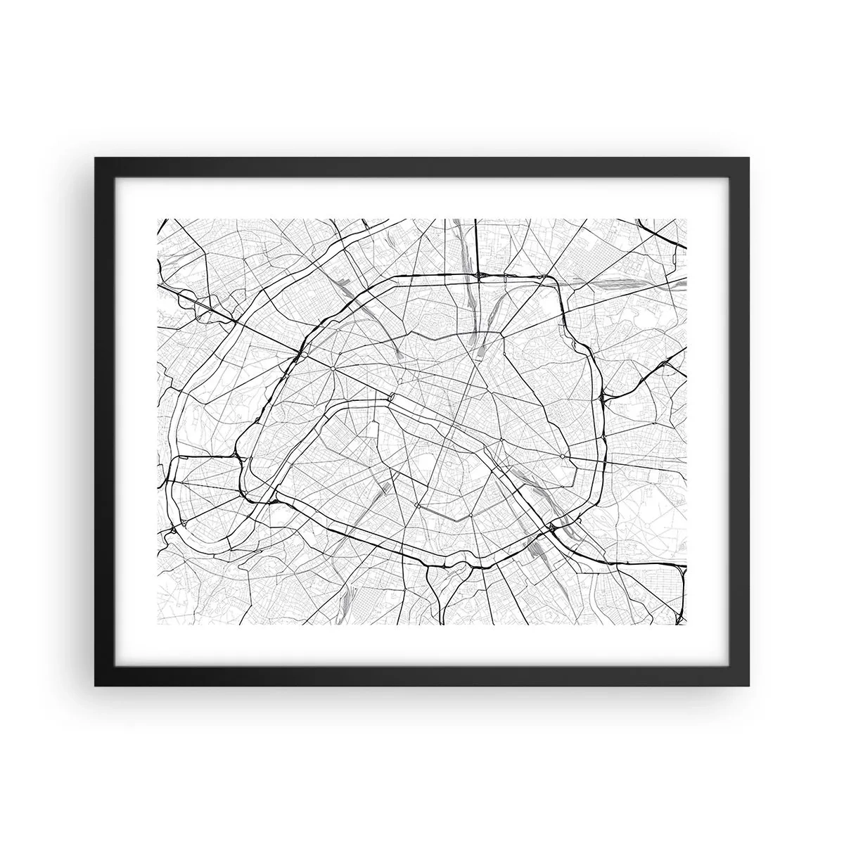 Plakat i sort ramme - Paris' blomst - 50x40 cm
