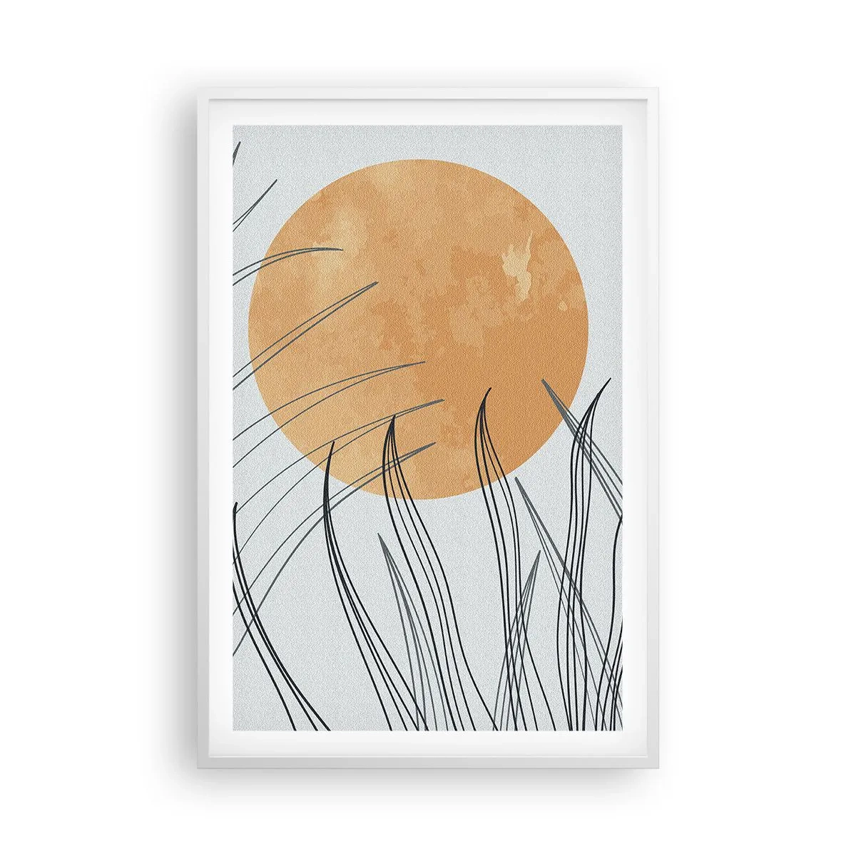 Plakat i hvid ramme - Altid mod solen - 61x91 cm