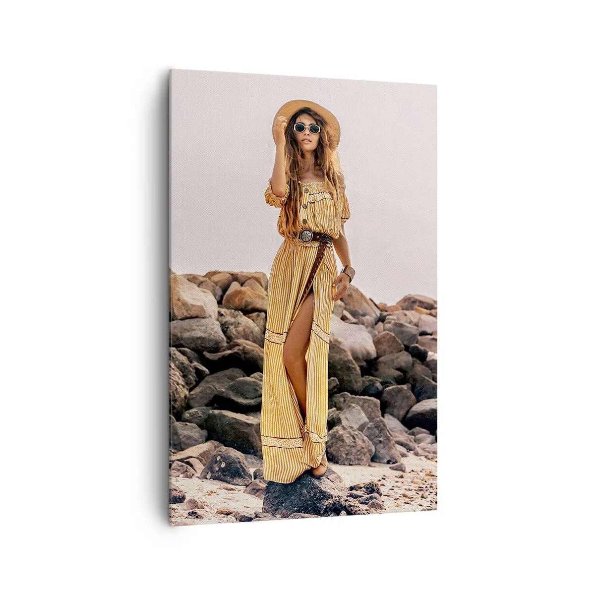 Lærredstryk - Billede på lærred - Magien ved sten - 80x120 cm