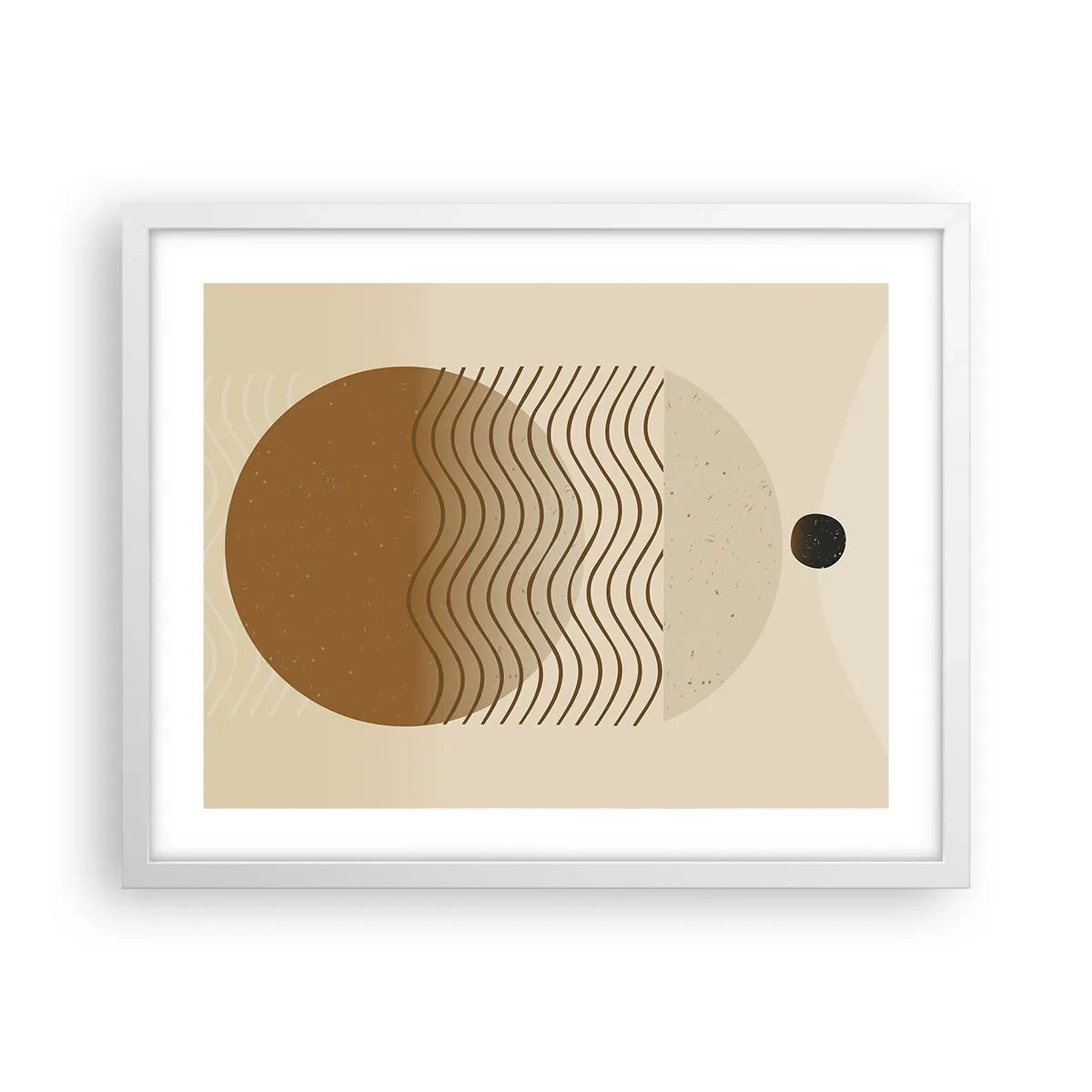 Plakat i hvid ramme - Om geometriske figurers oprindelse - 50x40 cm