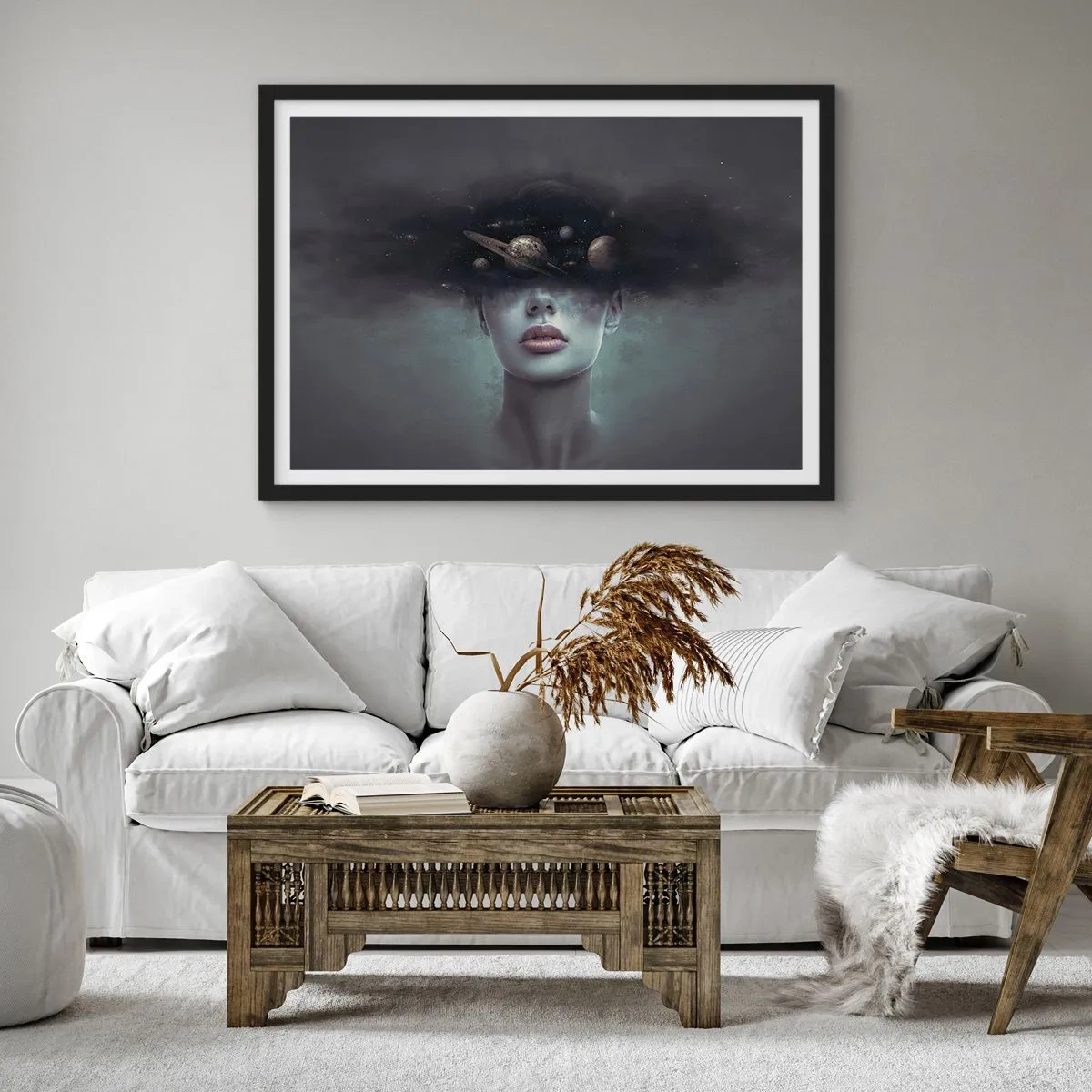 Plakat i sort ramme - Og planeterne er ved at gå amok... - 91x61 cm