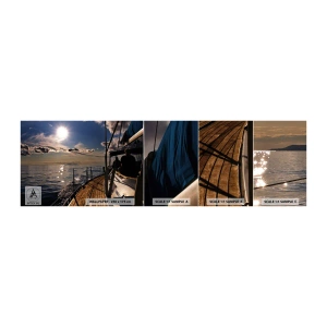 Fototapet Prøve Standard Eco - Under sejl mod solen - Nautisk, Yacht, Hav - 100x30 cm