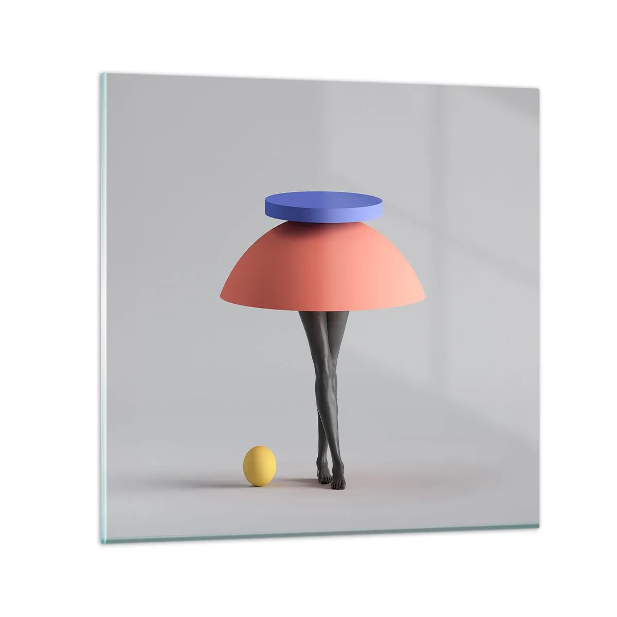 Billede på glas - Surrealistisk komposition - 60x60 cm