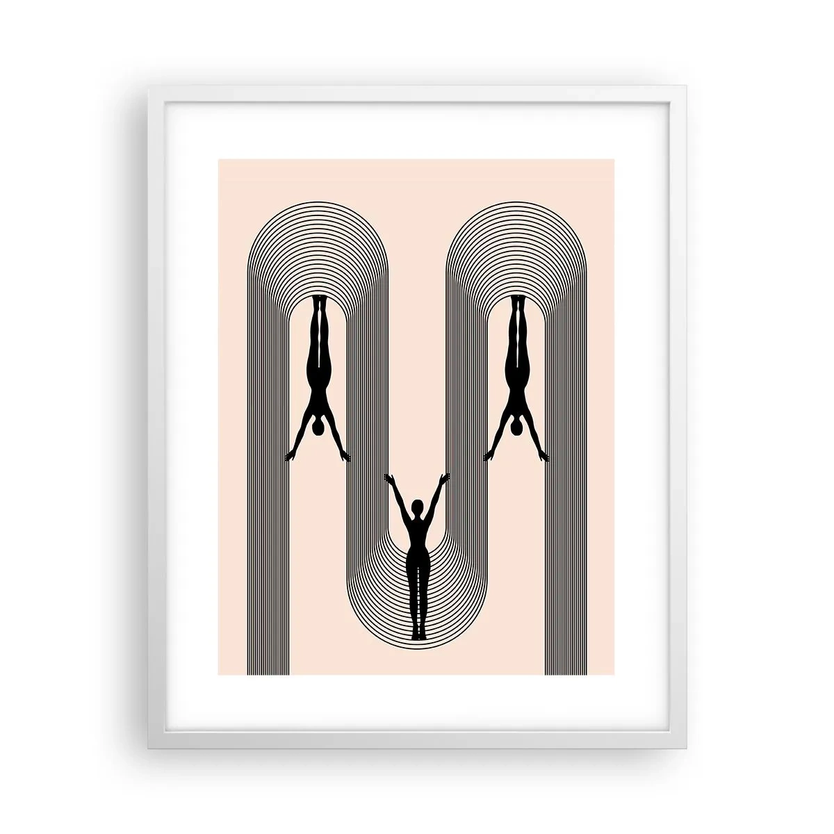 Plakat i hvid ramme - På hovedet nedad - 40x50 cm