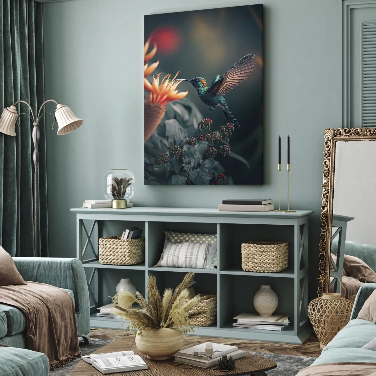 Lærredstryk - Billede på lærred - Et virkelig farverigt liv - 45x80 cm