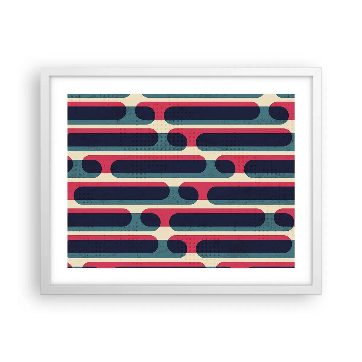 Plakat i hvid ramme - Indad og fremad - 50x40 cm