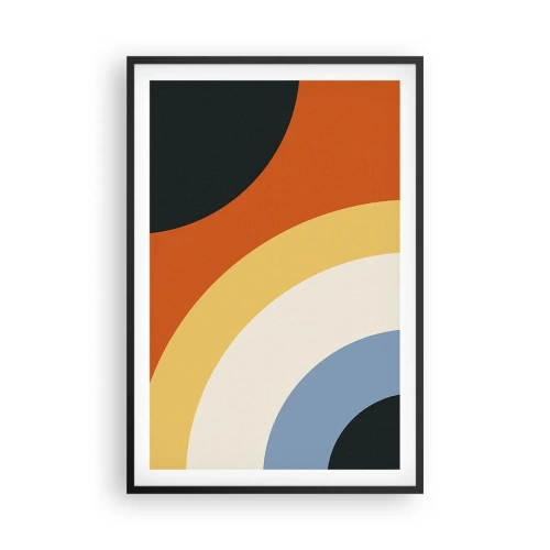 Plakat i sort ramme - Over for hinanden - 61x91 cm