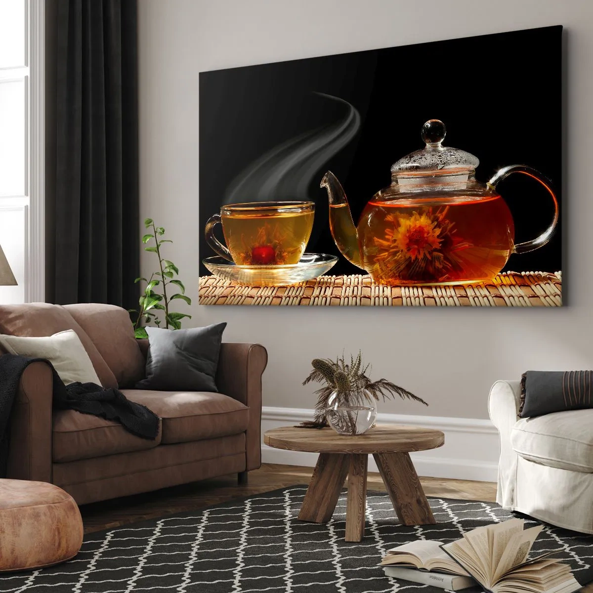 Lærredstryk - Billede på lærred - Magien og kunsten at brygge te - 120x80 cm