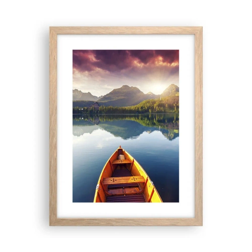 Plakat i ramme af lyst egetræ - Intet imod naturen - 30x40 cm