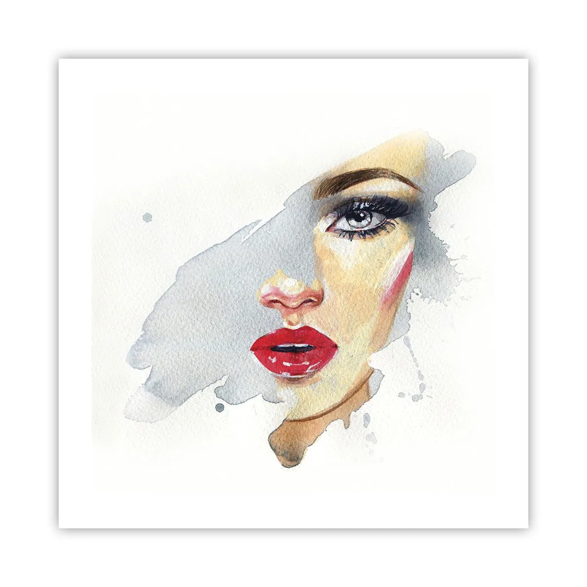 Plakat - Refleksion i en vanddråbe - 50x50 cm
