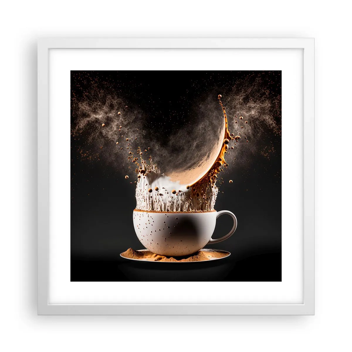 Plakat i hvid ramme - En eksplosion af smag - 40x40 cm