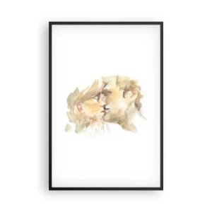 Plakat i sort ramme - Den fundne halvdel? - 61x91 cm