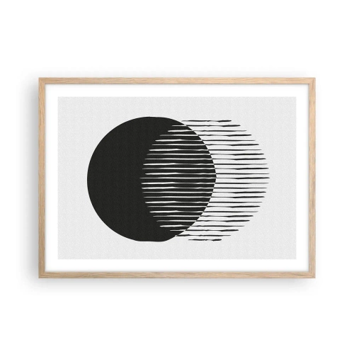 Plakat i ramme af lyst egetræ - Hans alter ego - 70x50 cm