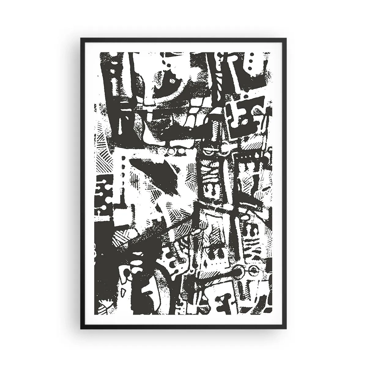 Plakat i sort ramme - Orden eller kaos? - 70x100 cm