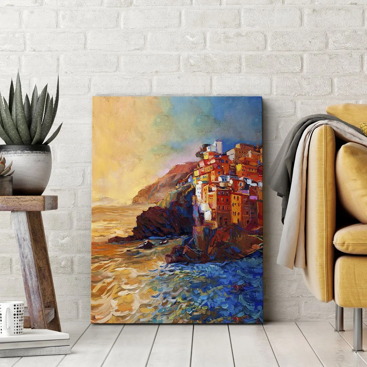 Lærredstryk - Billede på lærred - Italiensk atmosfære - 50x70 cm