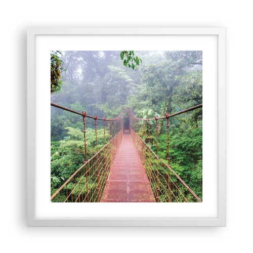 Plakat i hvid ramme - Ophængt over kronerne - 40x40 cm