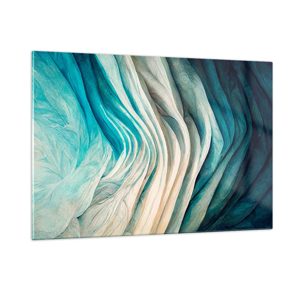 Billede på glas - Blå umættelighed - 120x80 cm