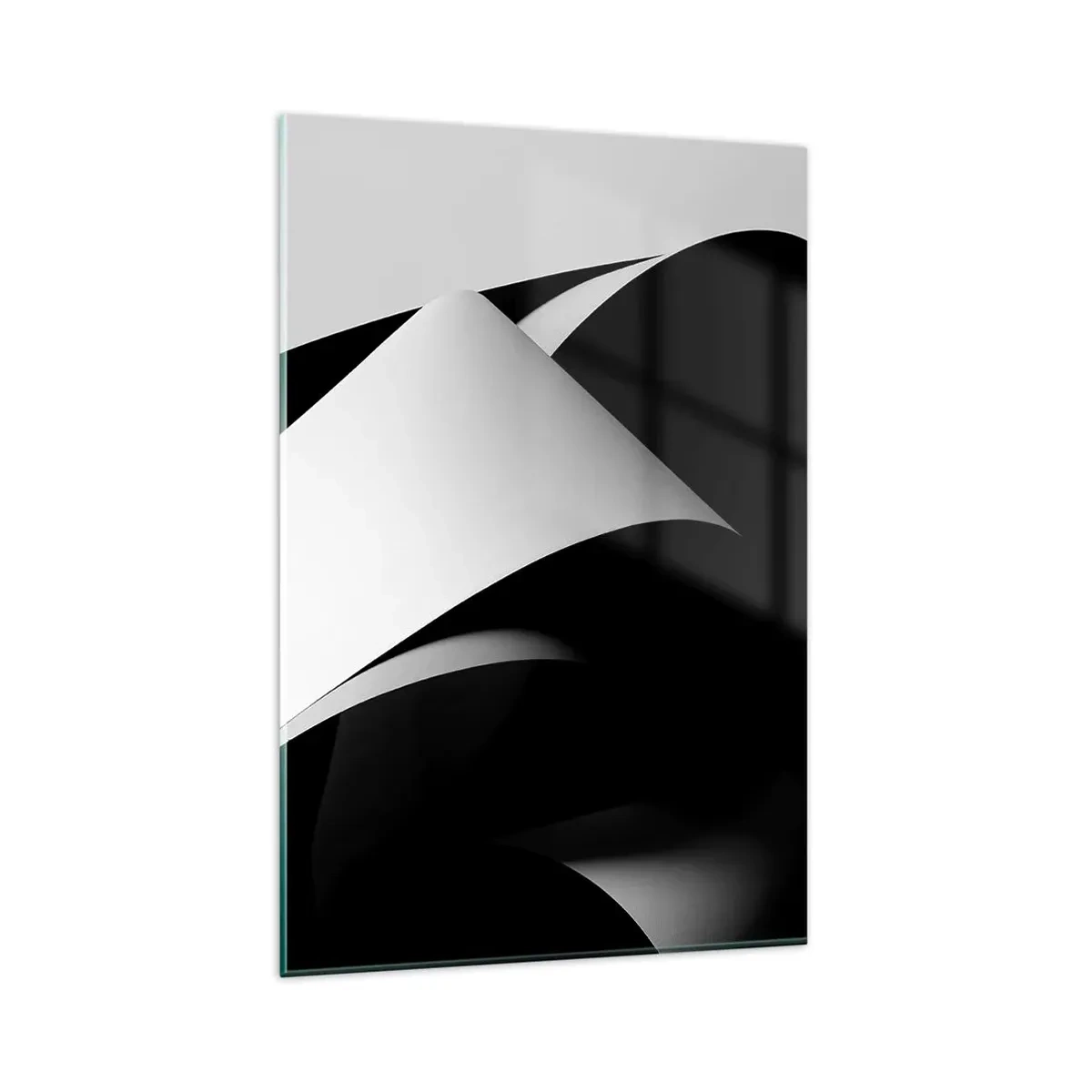 Billede på glas - Lysflader fra skyggernes dybder - 80x120 cm