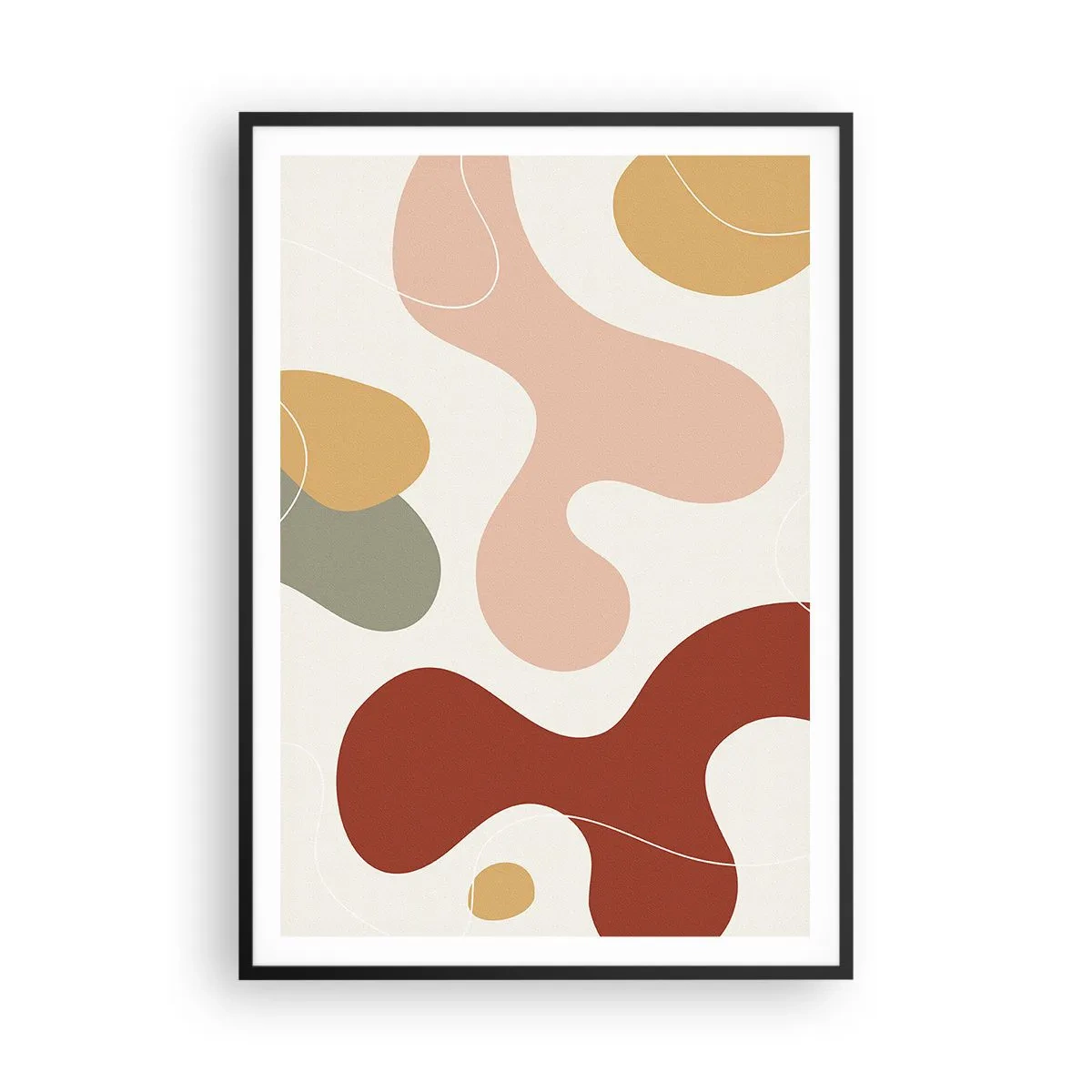 Plakat i sort ramme - Es eller flores? - 70x100 cm