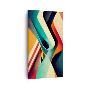 Lærredstryk - Billede på lærred - Intens komposition - 45x80 cm