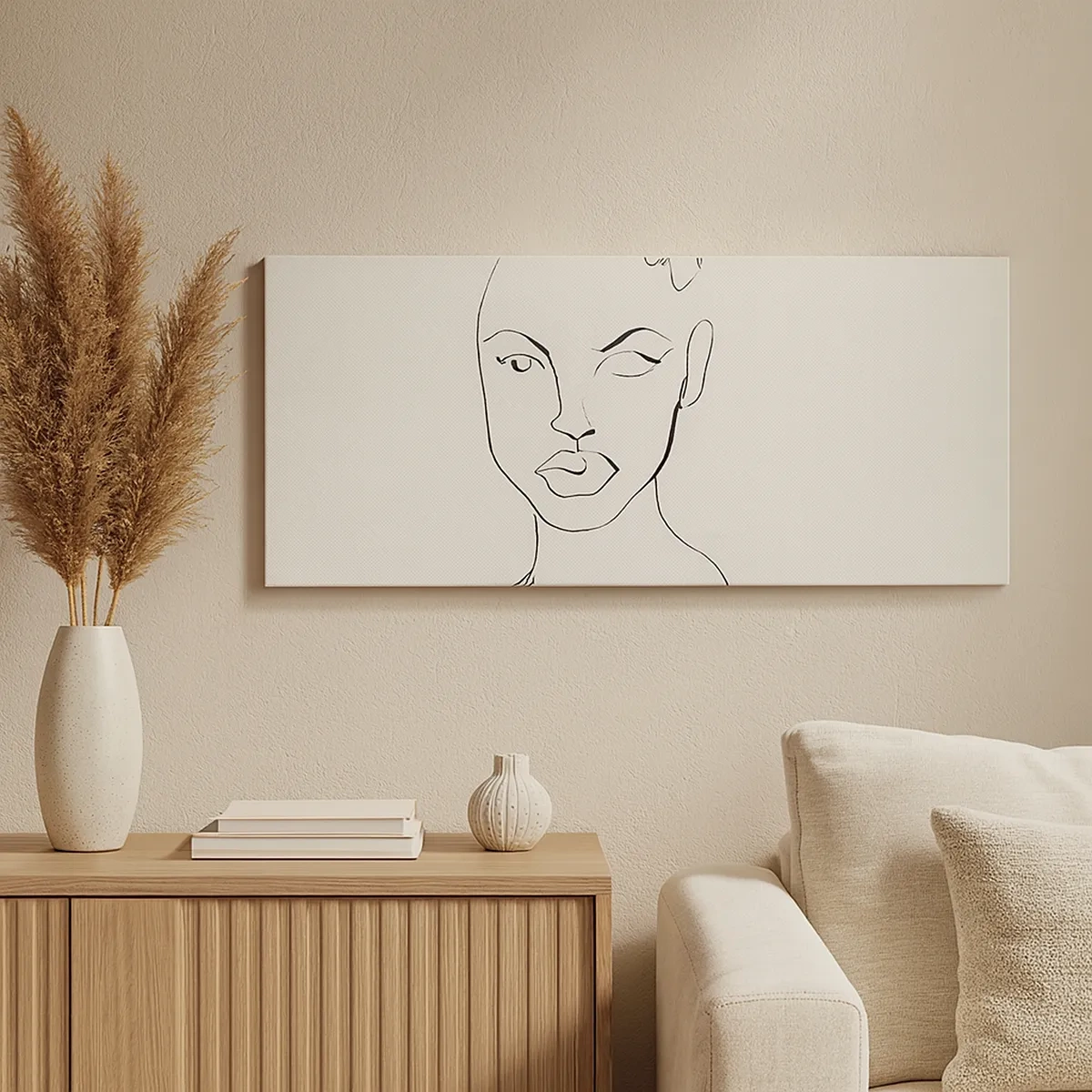 Lærredstryk - Billede på lærred - Omrids af sensualitet - 30x30 cm
