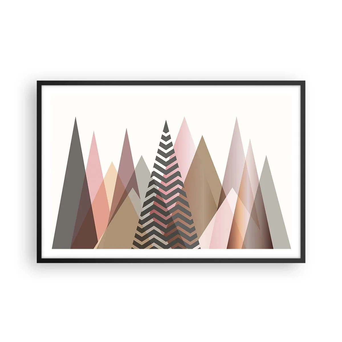 Plakat i sort ramme - Pyramide udsigt - 91x61 cm