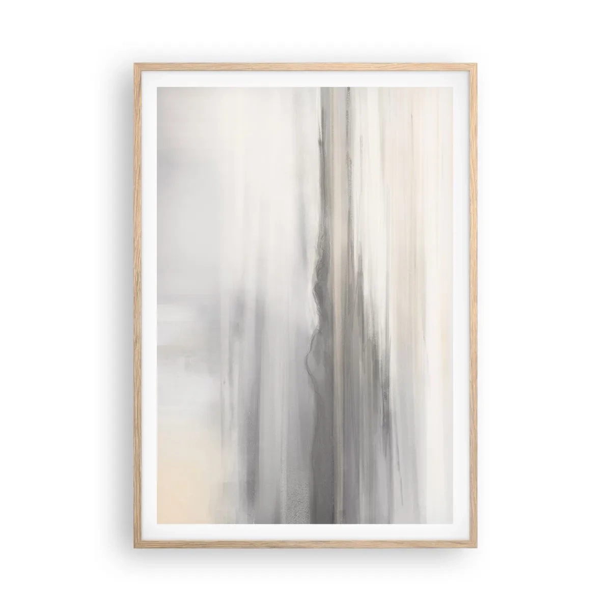 Plakat i ramme af lyst egetræ - En tankevækkende afstand - 70x100 cm