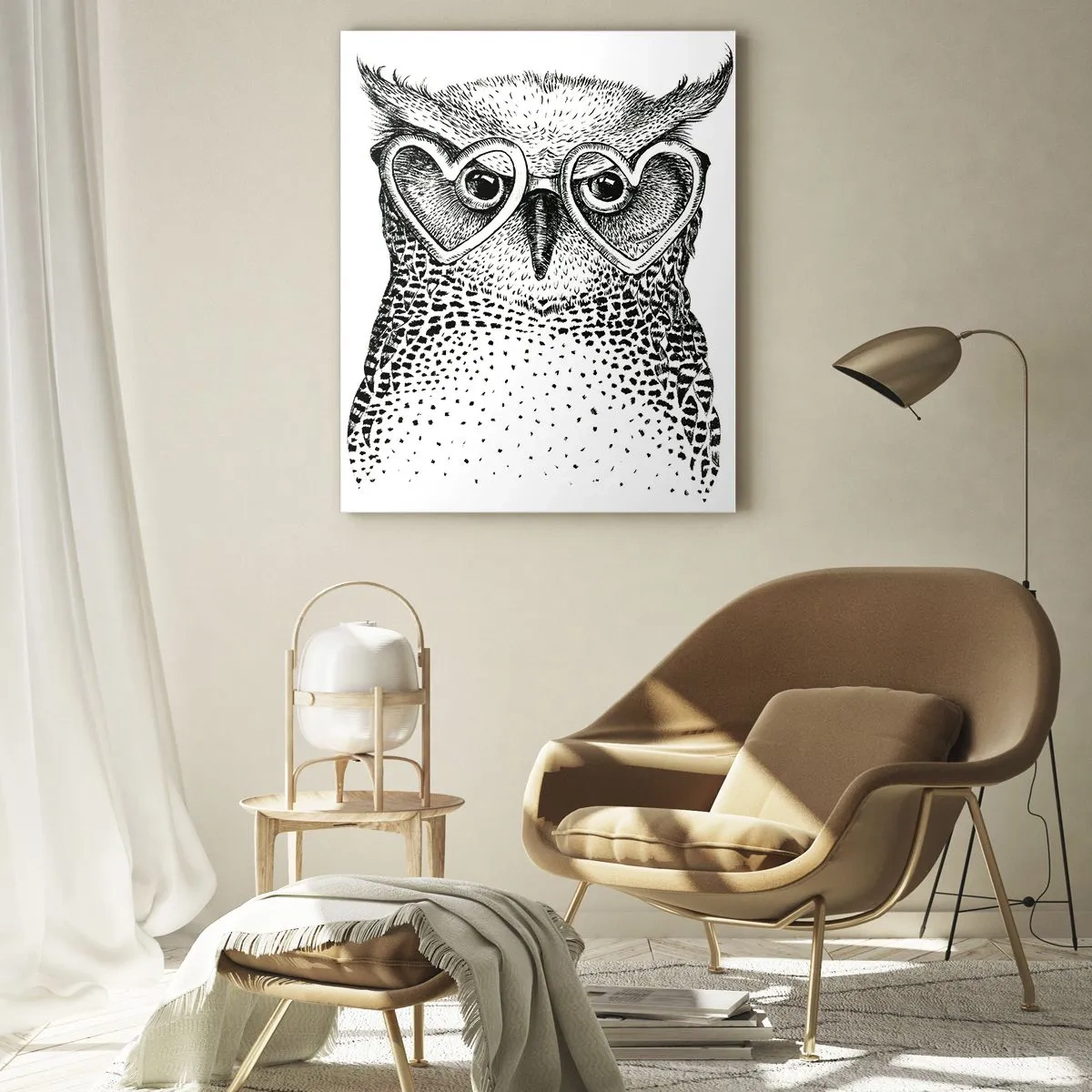 Billede på glas - Klogt og med kærlighed - 50x70 cm