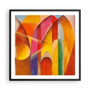 Plakat i sort ramme - Solens katedral - 60x60 cm