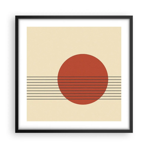 Plakat i sort ramme - Og så videre - 50x50 cm