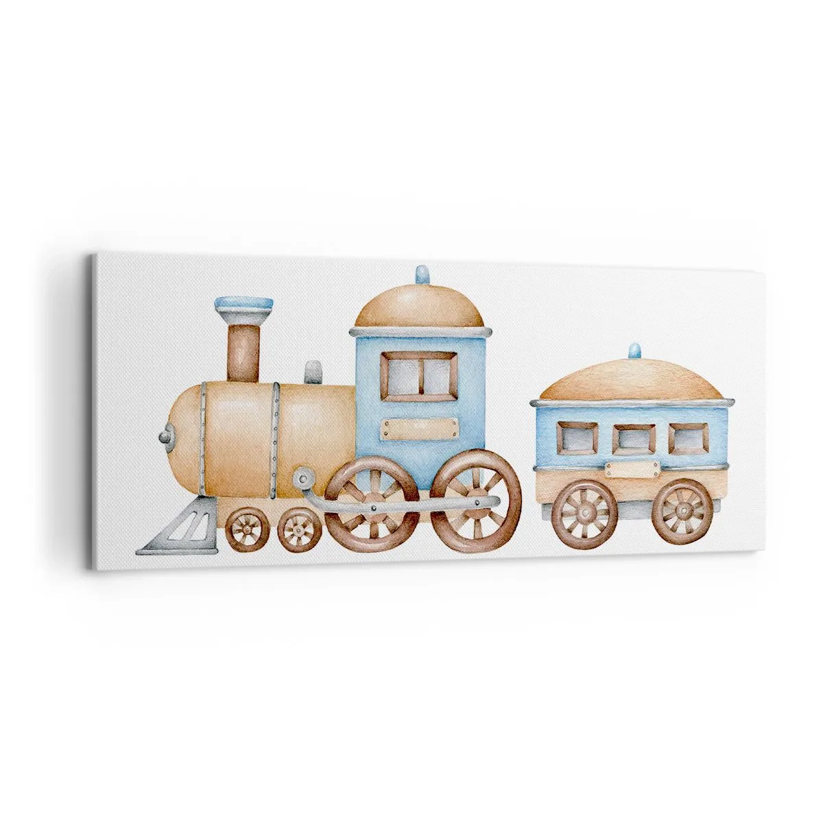 Lærredstryk - Billede på lærred - Stående på stationen... - 100x40 cm