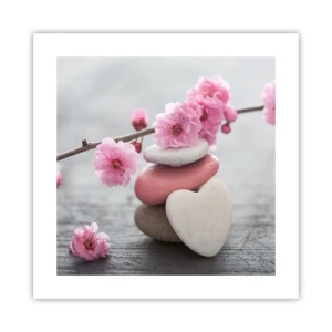 Plakat - Kirsebærblomstens lyksalighed - 40x40 cm