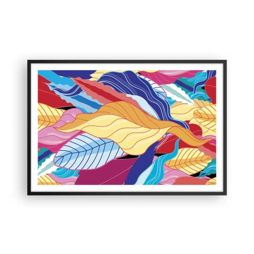 Plakat i sort ramme - Et farverigt rod - 91x61 cm