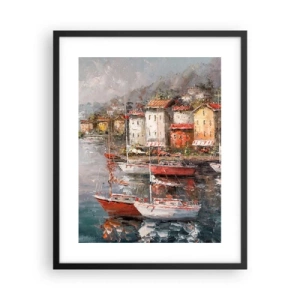 Plakat i sort ramme - Romantisk paradis - 40x50 cm