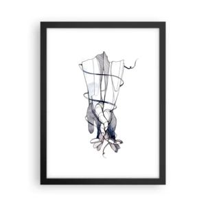 Plakat i sort ramme - En undersøgelse af berøring - 30x40 cm