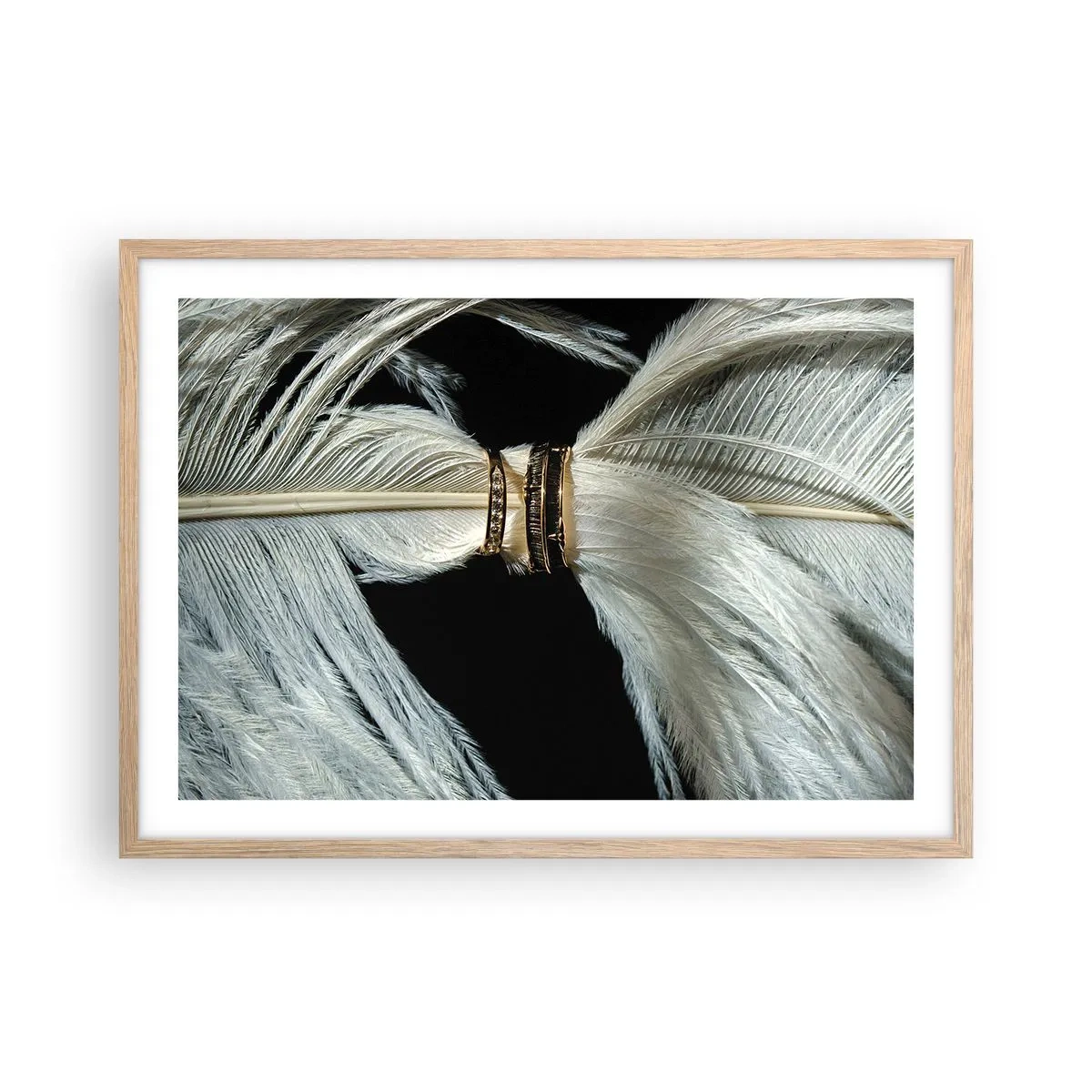 Plakat i ramme af lyst egetræ - ...og jeg vil ikke forlade dig... - 70x50 cm