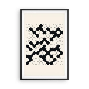 Plakat i sort ramme - Kinesisk spil - variation - 61x91 cm